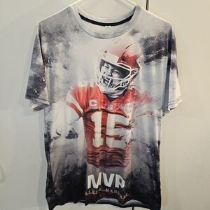 Men's Graphic Tee with Red and Black Design